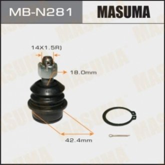 Опора кульова переднього верхнього важеля Nissan Navara, Pathfinder (05-14) (MB-N281) MASUMA MBN281