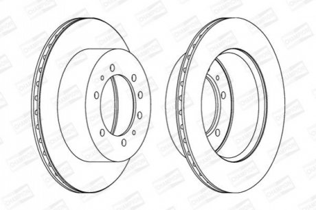 Диск тормозной задний NISSAN PATROL GR V (Y61, GR) (99-07) (562223CH-1) CHAMPION 562223CH1