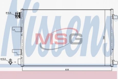 Конденсер NS QASHQAI(07-)1.6 dCi[OE 92100-BB50A] NISSENS 940402