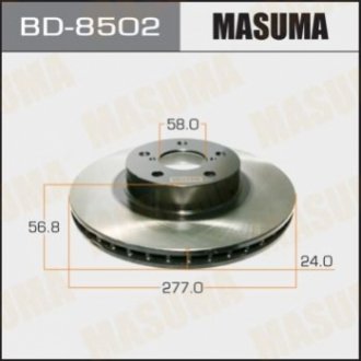 Диск тормозной (упаковка 2 шт, цена за 1 шт) MASUMA BD8502