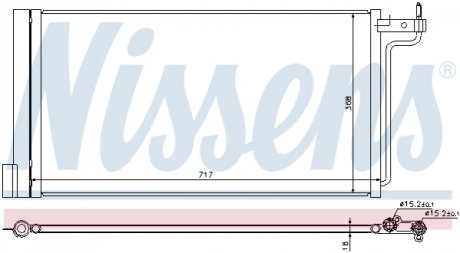 Радіатор кондиціонера NISSENS 940181