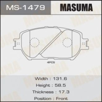 Колодки дисковые (1/12) MASUMA MS-1479