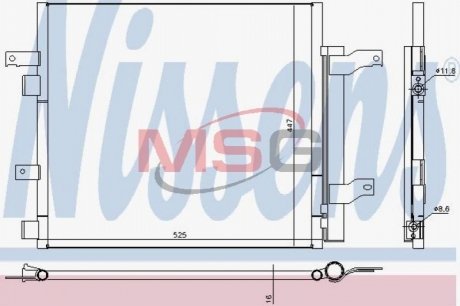 Радіатор кондиціонера NISSENS 940536