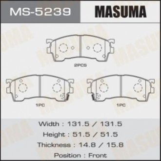 Колодки гальмівні передн MASUMA MS-5239