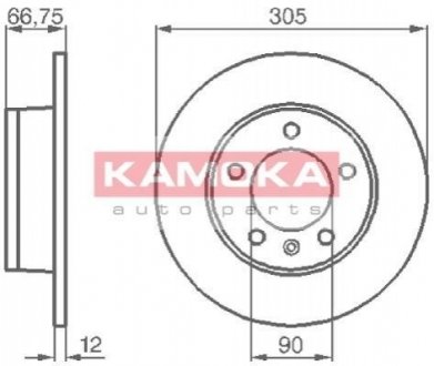 Тормозной диск KAMOKA 1032544_