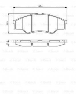 Тормозные колодки дисковые, к-кт. BOSCH 0986494425