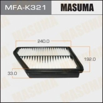 Фільтр повітряний A9315 HYUNDAI/ MATRIX/ V1500 V1600 V1800 01- MASUMA MFA-K321