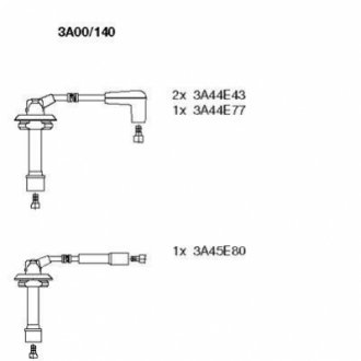 Комплект проводів високої напруги BREMI 3A00/140