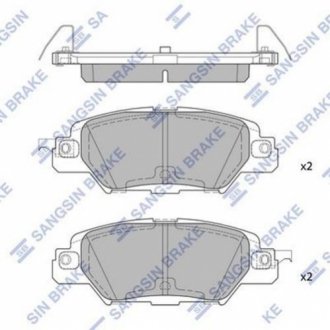 Колодки тормозные дисковые PN5818 (шт.) Hi-Q (SANGSIN) SP1860