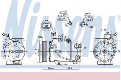 Компресор кондиціонера HYUNDAI ELANTRA/ KIA CERATO 2008- NISSENS 890243