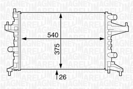 Радиатор. MAGNETI MARELLI 350213829000