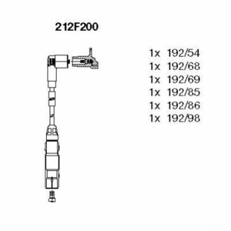 Br-_к-кт проводов vw golf iiipassatsharan 2.8 vr6 aaa 91-00 BREMI 212F200