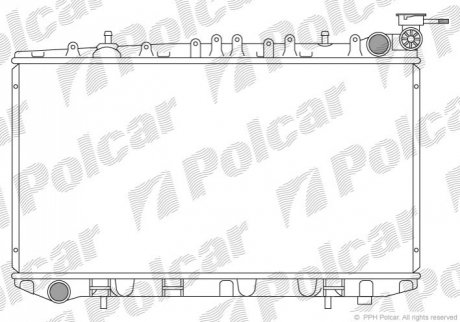 Радиатор АКПП FORD COUGAR 98-99 MONDEO 2.5I 24V 95-97 4G32 Polcar 2728081