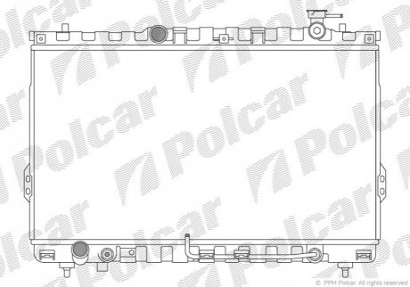 Радиаторы охлаждения HYUNDAI SANTA FE, 00-06 Polcar '4050082K'