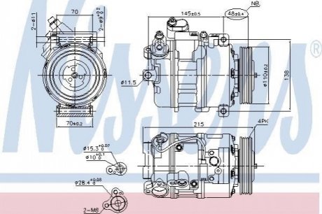 Компресор B7(E65)4.4 i(+)[OE 64526953474] NISSENS 89417 (фото 1)