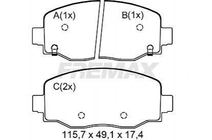 Колодки тормозные задние FBP-0176 FREMAX FBP0176 (фото 1)