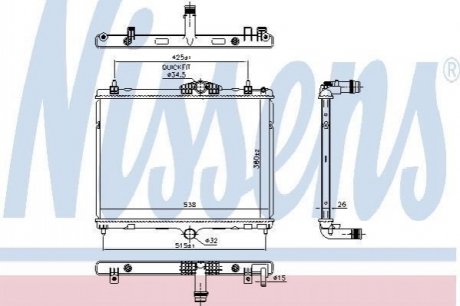 Радіатор охолоджування NISSENS 606055