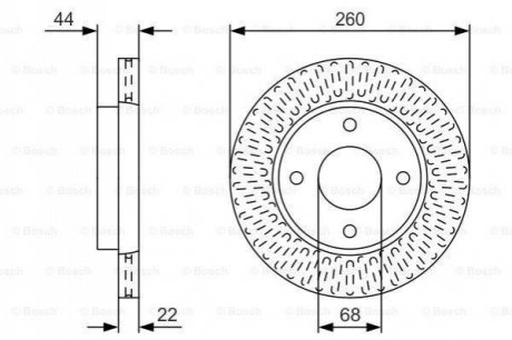 Тормозной диск BOSCH 0 986 479 U54 (фото 1)