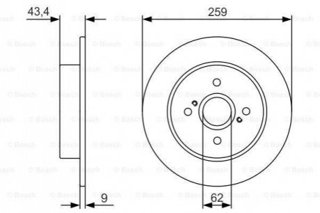 Тормозной диск BOSCH 0 986 479 V07 (фото 1)