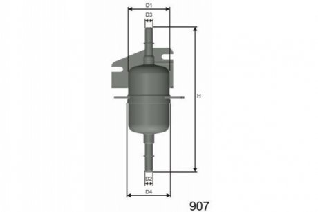 Фильтр топливный 1.6MPI 16V,1.4MPI 8V,1.4MPI 16V,1.2MPI 8V,1.0MPI 8V,1.2MPI 16V FIAT Siena 97-16, Pa MISFAT E105