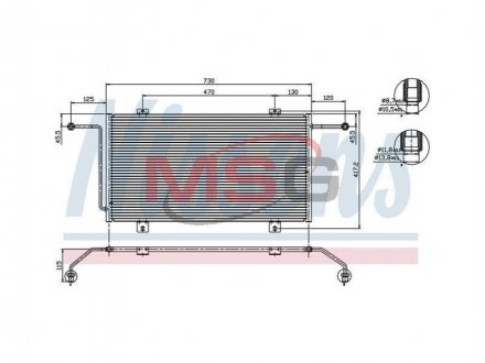 Радиатор кондиционера 1.9DTI rn,2.8DTI rn Renault Master II 98-10 NISSENS 94326