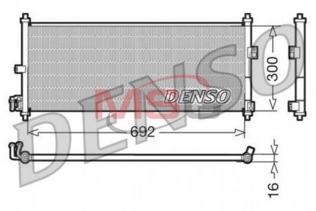 Конденсатор, кондиционер DENSO DCN46011 (фото 1)