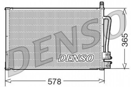 Радіатор кондиціонера FORD Fiesta 02-09, Fusion 02-12. MAZDA 2 DY 03-07 DENSO DCN10008