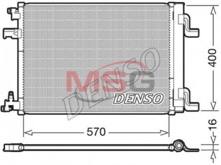 Радиатор кондиционера OPEL ASTRA J 09-15, ASTRA J Sports Tourer 10-15, ASTRA J седан 12-15 DENSO DCN20001