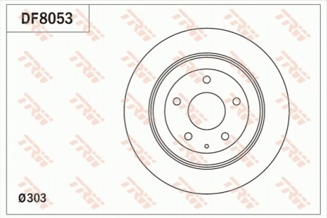 Гальмвний диск TRW DF8053