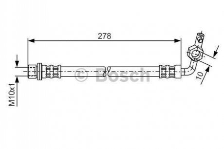 Шланг тормозной toyota rav4 ii 1.8-2.4 00- 278мм задний BOSCH 1 987 476 127