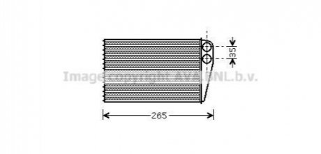 Радиатор отопителя | Scenic / Megane ll 09/02- AVA COOLING RTA6354