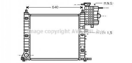 Радиатор Mondeo 96-2000 AVA COOLING MS2213