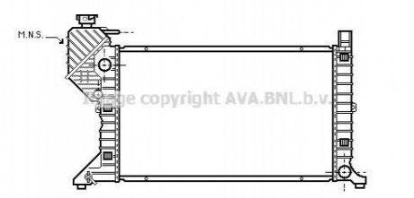 Радиатор охлаждения двигателя MB Sprinter 00>06 MT AC+/- AVA COOLING MSA2300 (фото 1)