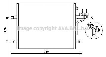 Радиатор кондиционера AVA COOLING FDA5483 (фото 1)