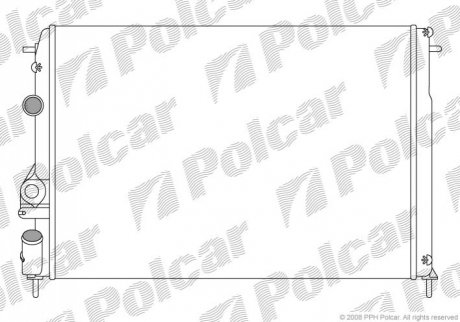 Радиатор (авт.) 133038 PEUGEOT 1330H5 206 4I93 Polcar 601108A1 (фото 1)