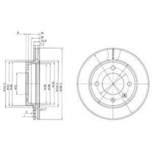 Диск торм. пер.[240x20] 4 отв.(min 2) ford fiesta Delphi BG2273