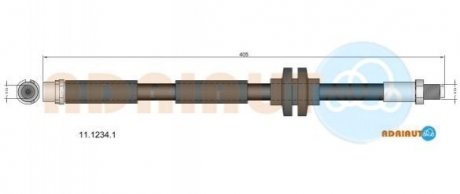 FIAT Шланг торм. пер. Croma 05- ADRIAUTO 11.1234.1
