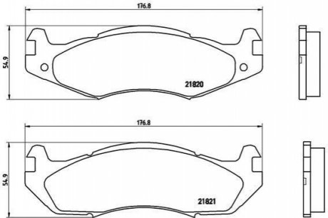 Дисковые тормозные колодки компл. BREMBO P 37 001