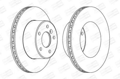 Диск тормозной передн CHAMPION 562685CH-1