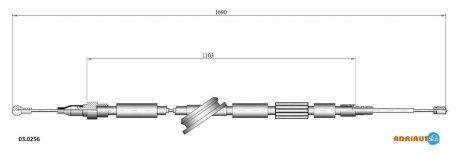 Трос ручного тормоза ADRIAUTO 03.0256