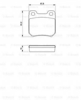 Тормозные колодки дисковые, к-кт. BOSCH 0 986 490 510 (фото 1)