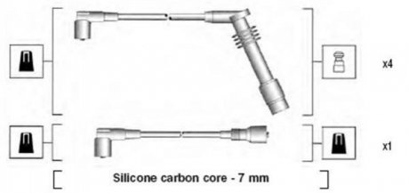 Комплект високовольтних проводів MAGNETI MARELLI 941125380688