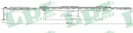 Трос ручного гальма LPR C0626B