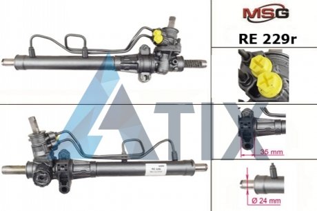 Рулевая рейка с ГУР восстановленная RENAULT KANGOO (KC0/1_) 97-,KANGOO Express (FC0/1_) 97- MSG RE 229R