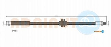 PEUGEOT Гальмівний шланг зад. BOXER 2.0-3.0 06-, CITROEN JUMPER 2.0-3.0 06-, FIAT DUCATO 2. ADRIAUTO 07.1263