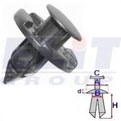 Дюбель в мотор.отсеке (к-т:10 шт) размер:A= 20,1mm/B= 8mm/C= 12mm/d= 2,2mm/H= 22,3mm ELIT R B22088