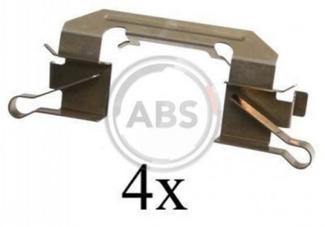 Комплектующие, колодки дискового тормоза A.B.S. 1626Q (фото 1)