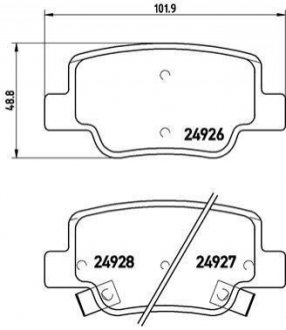 Тормозные колодки дисковые, к-кт. BREMBO P 83 114