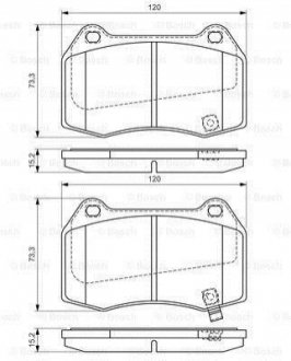 Комплект тормозных колодок BOSCH 0 986 494 310 (фото 1)