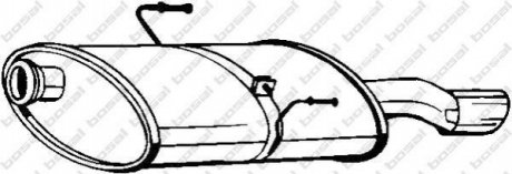 Глушник, алюм. сталь, задн. частина PEUGEOT 406 1.8i -16V (04/03-04) SED BOSAL 190-911